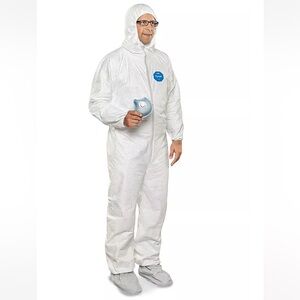 DuPont Tyvek White Protective Coverall XL New, packaged.